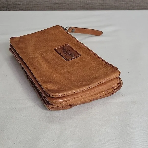 Vilenca Holland for Anthropologie Brown Woven Leather Clutch Wallet - Picture 6 of 10